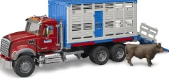 Bruder 02830 Mack Granite Cattle Transportation Truck with 1 Cattle