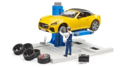Bruder bworld Car Service Center with Bruder Roadster