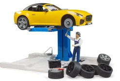 Bruder bworld Car Service Center with Bruder Roadster