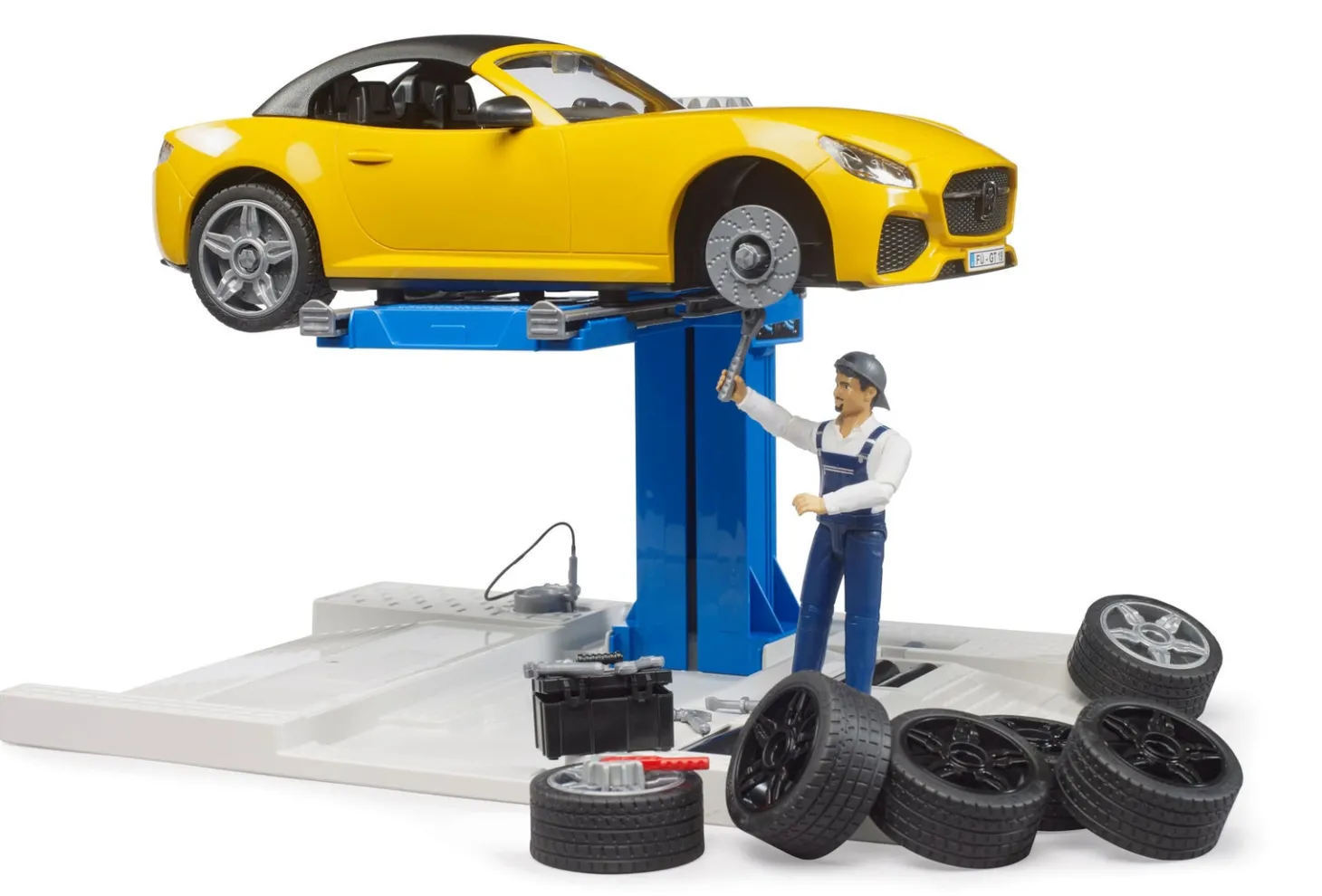 Bruder bworld Car Service Center with Bruder Roadster