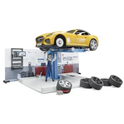 Bruder bworld Car Service Repair Shop Set, 62110