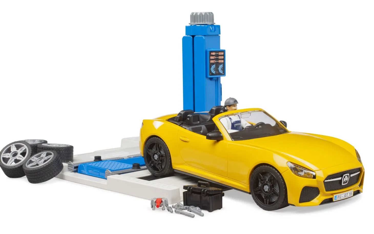 Bruder bworld Car Service Center with Bruder Roadster