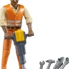 Bruder bworld Construction Worker Medium Skin with Accessories