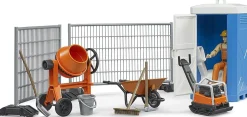 Bruder bworld Construction Set: Mixer, railings, Figure, Accessories