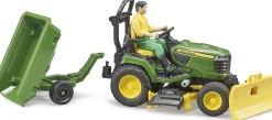 Bruder bworld John Deere X949 Lawn Tractor with Trailer and bworld Figure