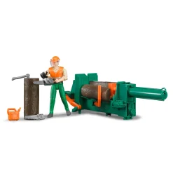 Bruder Bworld Logging Set with Man