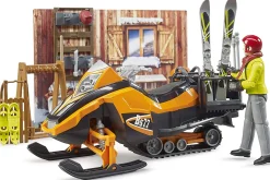 Bruder bworld Mountain Hut with Snowmobil and Figure