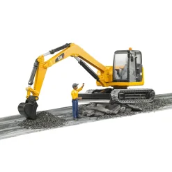 Bruder CATERPILLAR Mini Excavator with Worker