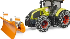 Bruder CLAAS Axion 950 with Snow Chains and Snow Blade