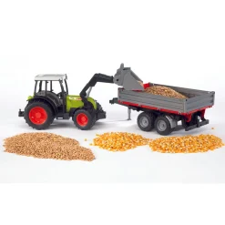 Bruder Claas Nectis 267 F Farm Tractor with Frontloader and Trailer