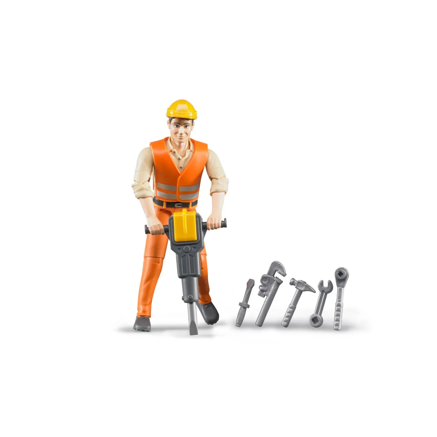 Bruder Construction Worker Action Figure with Accessories