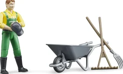Bruder Farmer Action Figure with Farm Accessories Set