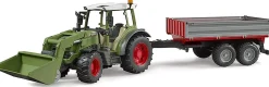 Bruder Fendt Vario 211 with Frontloader and Trailer