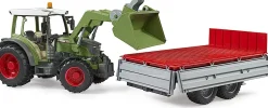 Bruder Fendt Vario 211 with Frontloader and Trailer