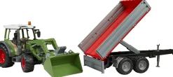 Bruder Fendt Vario 211 with Frontloader and Trailer