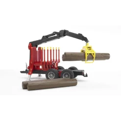 Bruder Forestry Trailer with Crane, Grapple and 4 Logs