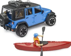 Bruder Jeep Wrangler Rubicon Unlimited with Kayak and Kayaker