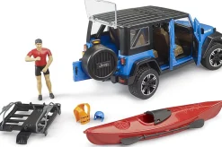 Bruder Jeep Wrangler Rubicon Unlimited with Kayak and Kayaker