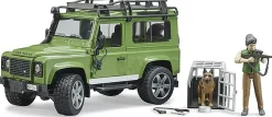 Bruder Land Rover Defender with Forester and Dog