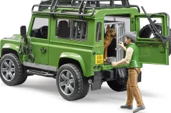 Bruder Land Rover Defender with Forester and Dog