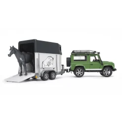Bruder Land Rover Station Wagon W Horse Trailer & Horse