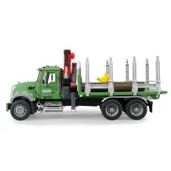 Bruder MACK Granite Timber Truck with Loading Crane and 3 Tree Trunk Logs, 02824