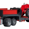 Bruder Man TGA Low Loader Truck with Manitou Loader