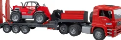 Bruder Man TGA Low Loader Truck with Manitou Loader
