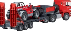 Bruder Man TGA Low Loader Truck with Manitou Loader