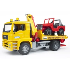Bruder MAN TGA Tow Truck with Cross Country Vehicle