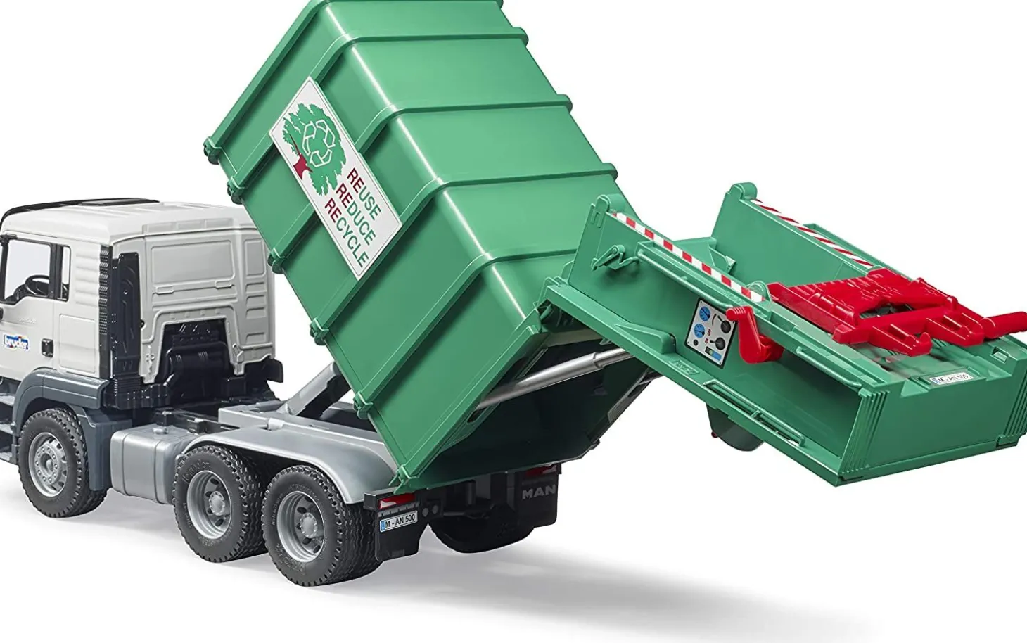 Bruder Man TGS Rear Loading Garbage Truck, Green