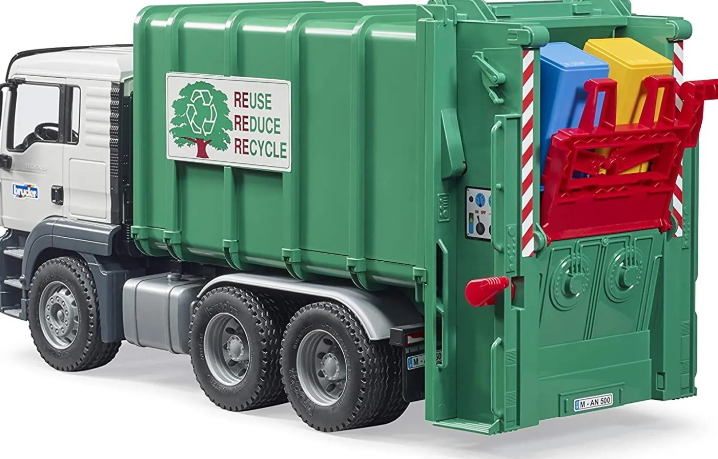 Bruder Man TGS Rear Loading Garbage Truck, Green