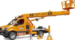 Bruder MB Sprinter Service Truck/Crane - Man Basket with Lights & Sounds Module