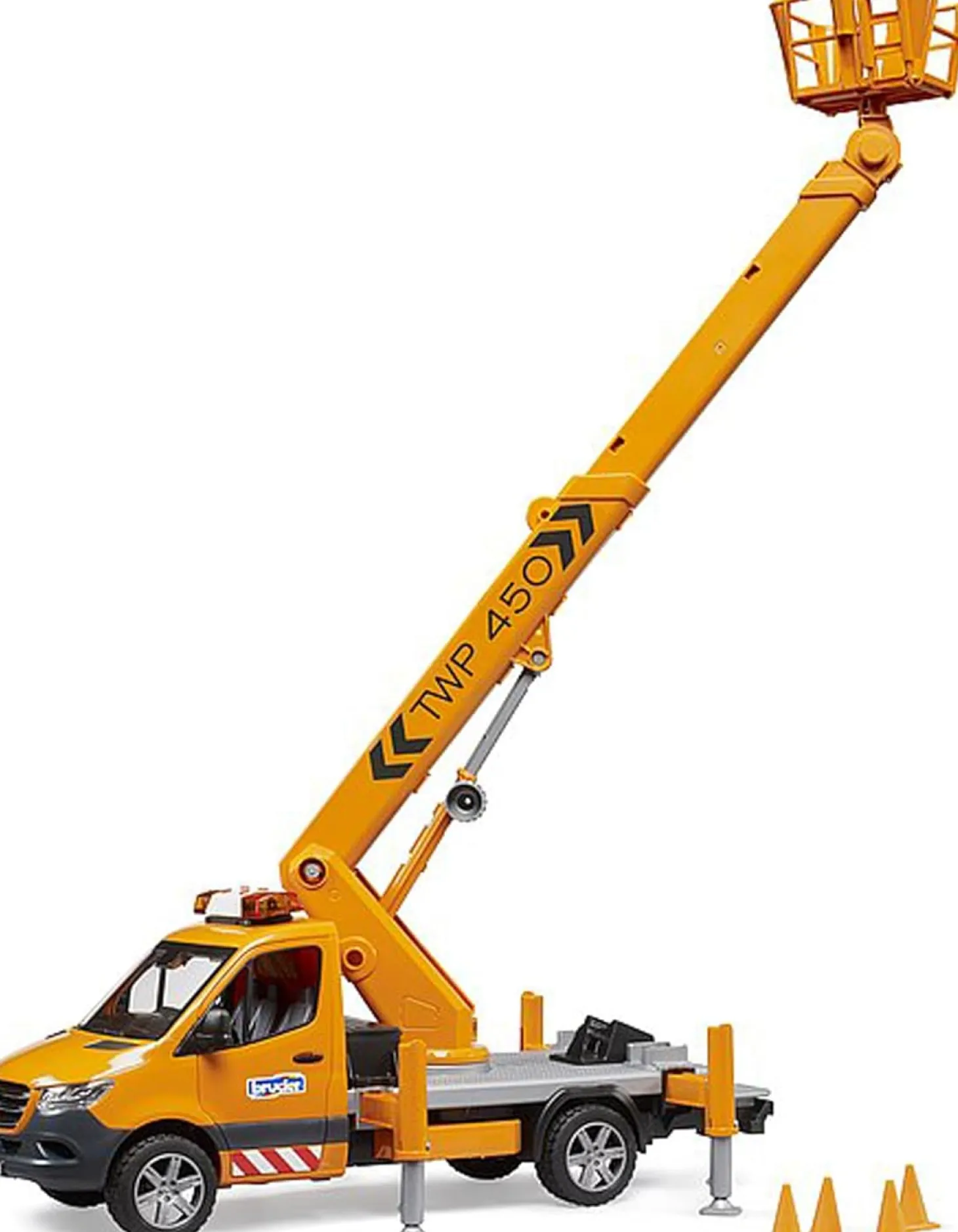 Bruder MB Sprinter Service Truck/Crane - Man Basket with Lights & Sounds Module