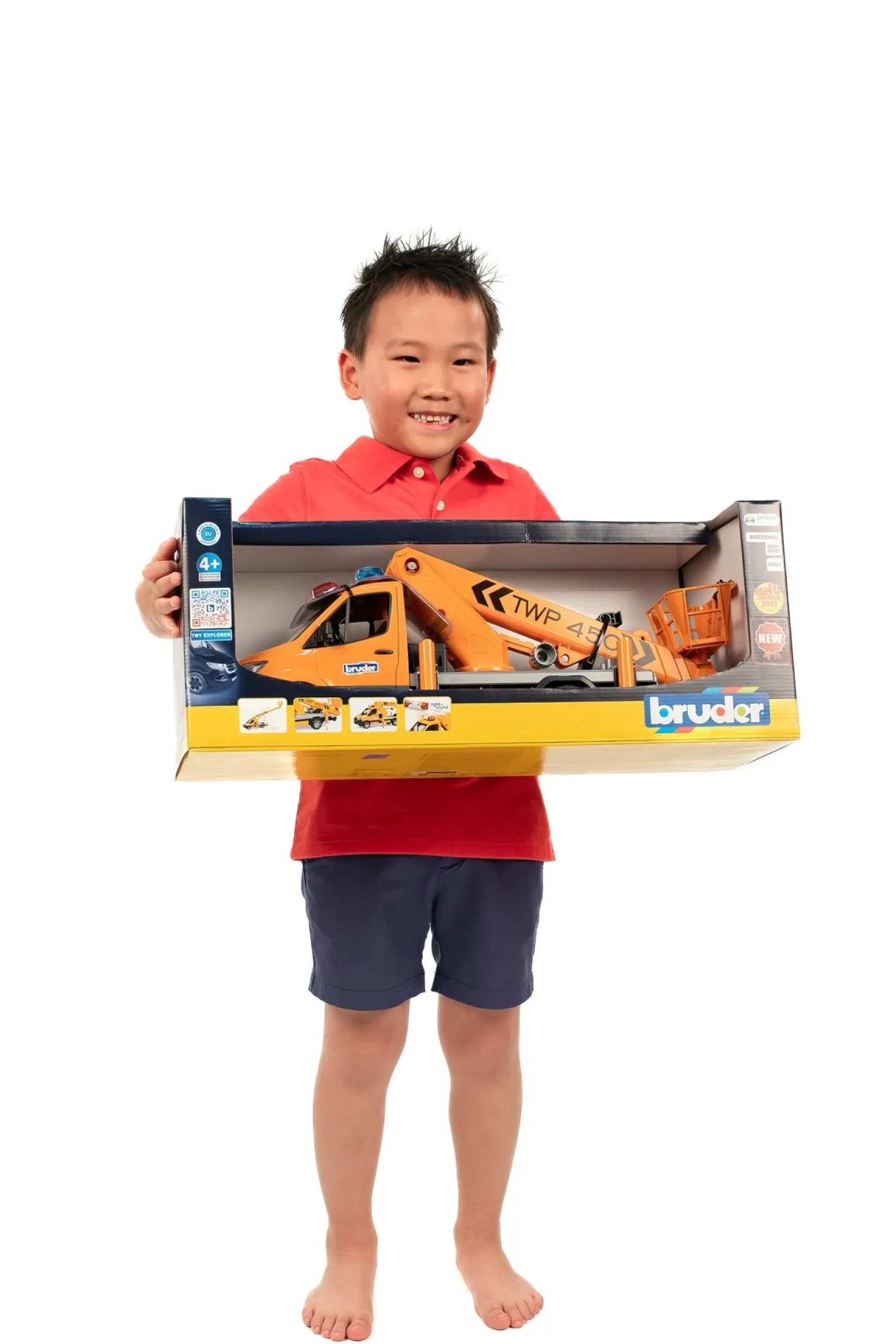 Bruder MB Sprinter Service Truck/Crane - Man Basket with Lights & Sounds Module