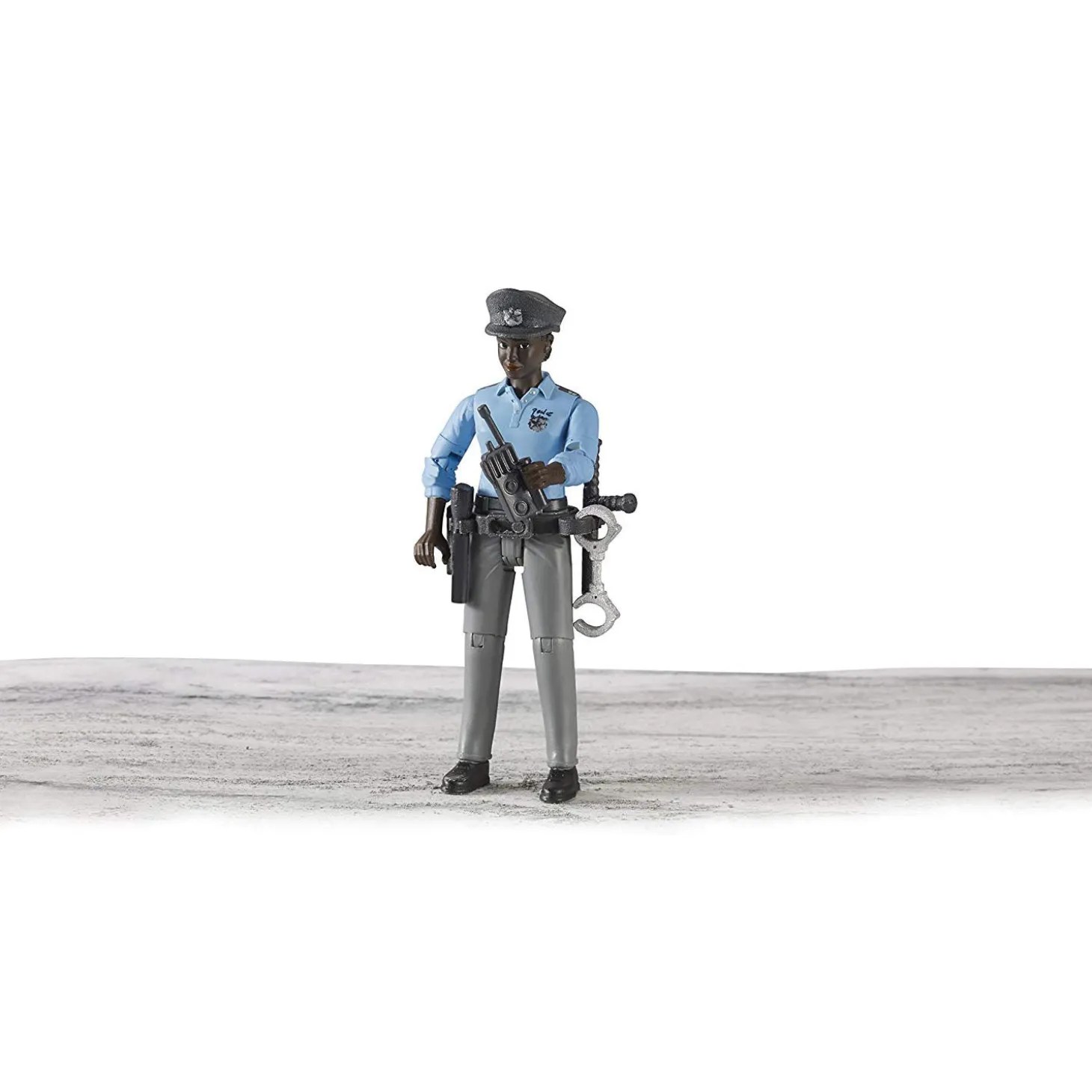 Bruder Policewoman Action Figure with Dark Skin and Accessories, 60431