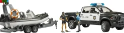 Bruder RAM 2500 Police Pickup with L + S Module Trailer & Boat