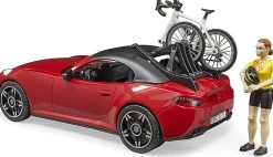 Bruder Roadster with Road Bike and Figure