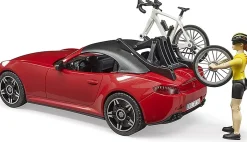Bruder Roadster with Road Bike and Figure