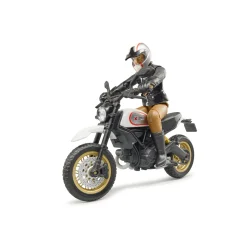 Bruder Scrambler Ducati Desert Sled Motorcycle with Driver Action Figure