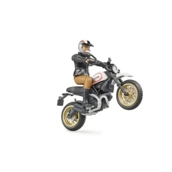Bruder Scrambler Ducati Desert Sled Motorcycle with Driver Action Figure