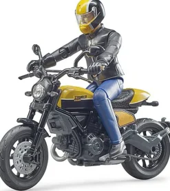 Bruder Scrambler Ducati Full Throttle Motorcycle with bworld Driver Figure