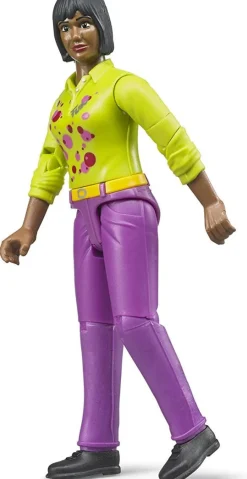 Bruder Woman Action Figure with Medium Skin, Pink Jeans, 60403