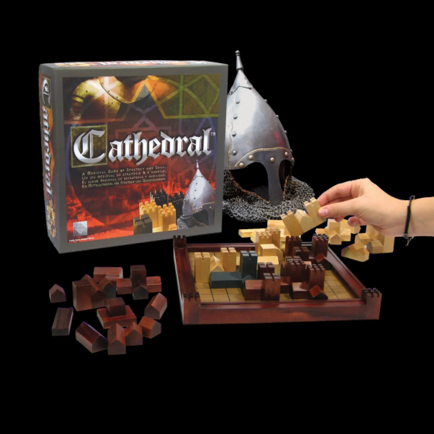 Cathedral Classic Wooden Strategy Game Full Sized Tabletop Edition