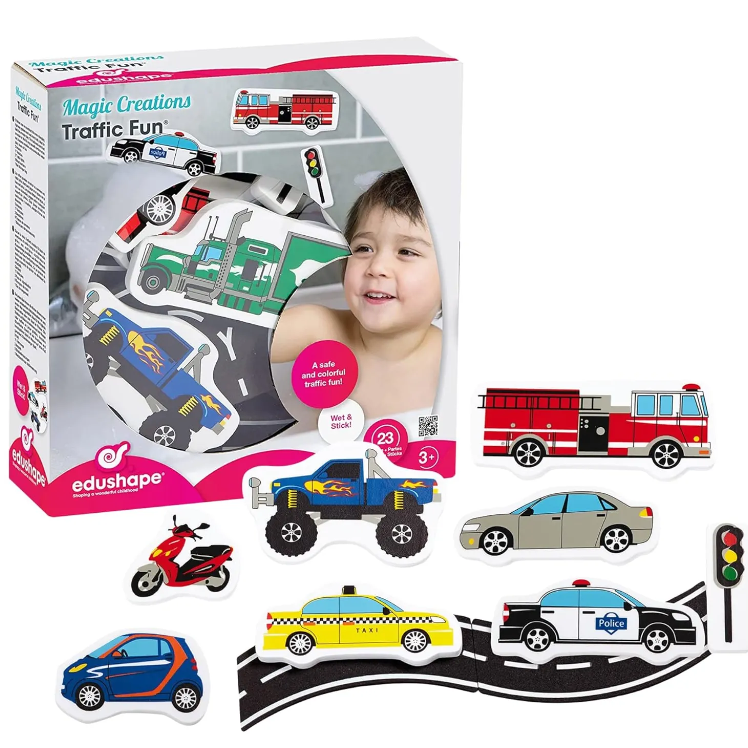 Edushape Magic Creations Traffic Fun Foam Baby Bath Toys Kit