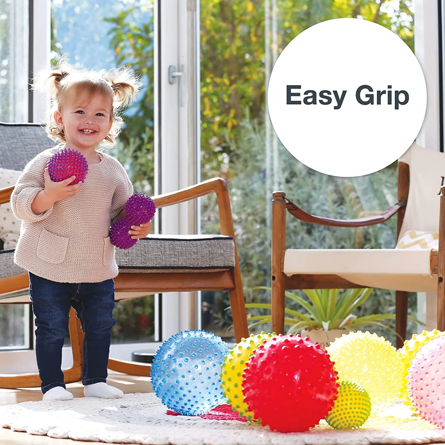 Edushape Sensory Balls, 4in Set of 4 Colors
