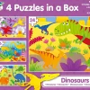 Galt 4 Puzzles In A Box - Dinosaurs