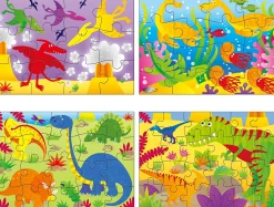 Galt 4 Puzzles In A Box - Dinosaurs