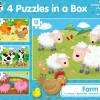Galt 4 Puzzles In A Box - Farm