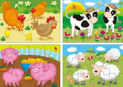 Galt 4 Puzzles In A Box - Farm